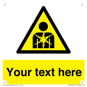 Custom Warning substance or mixture presenting a health hazard